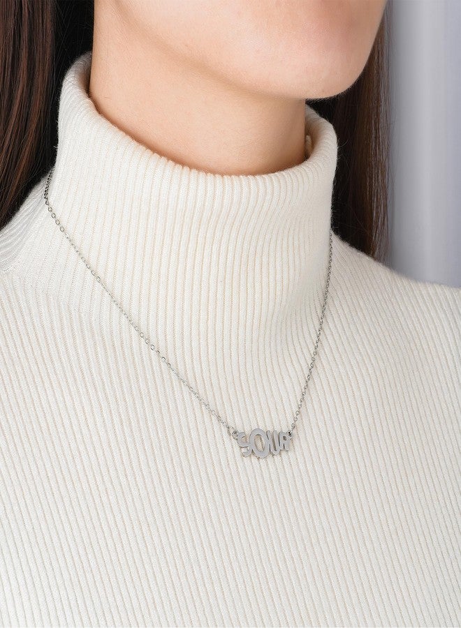 Medsor Sour Singer Necklace For Women Stainless Steel Sour Pendant Necklace - Image 2